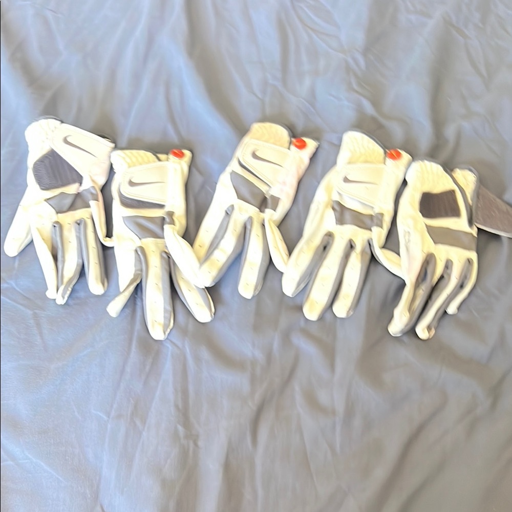 White and Gray Sports Gloves